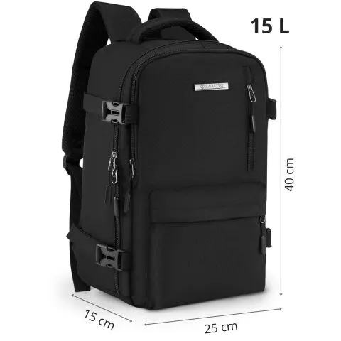 Ceļojumu melna mugursoma Samol ZG950
