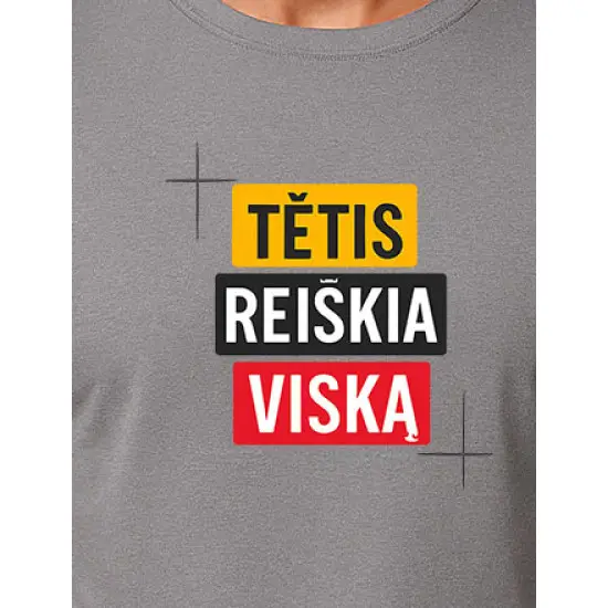 Pelēks T-krekls Tētis nozīmē visu PK4008