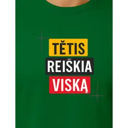 Tumši zaļš T-krekls Tētis nozīmē visu