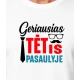 Balts T-krekls Labākais tētis pasaulē (melns) PK4007