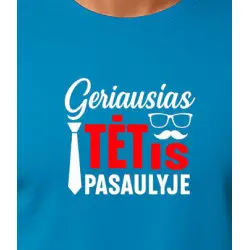 T-krekls World's Best Dad (balts)