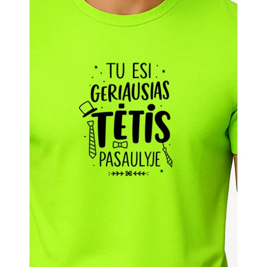 Vīriešu neona zaļš krekls Best Dad (melns) PK4002