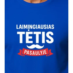 Zils Happy Daddy T-krekls (balts)