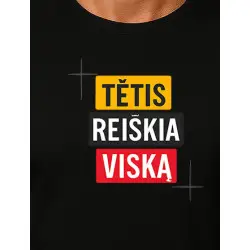 Melnais T-krekls Tētis nozīmē visu