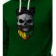 Tumši zaļš džemperis ar kapuci Skull Beard-Couch PK4013