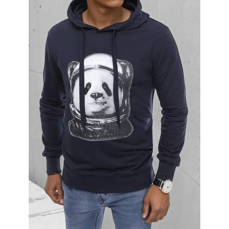 Vīriešu tumši zils džemperis Panda Džemperi