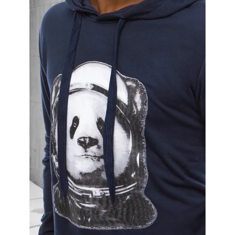 Vīriešu tumši zils džemperis Panda Džemperi