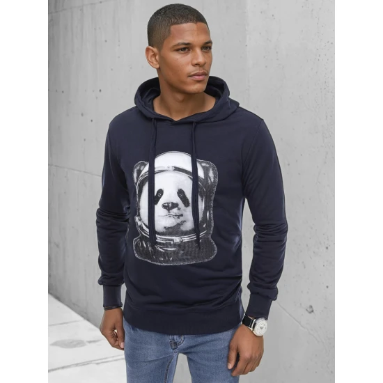 Vīriešu tumši zils džemperis Panda BX5131