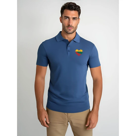 Vīriešu zils polo krekliņš Heart JS/8T80
