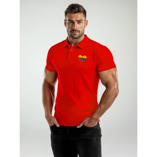 Vīriešu sarkans polo krekls Heart JS/8T80