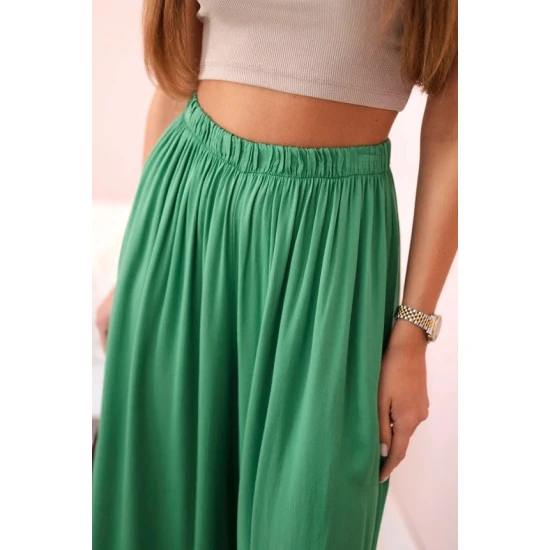 Sieviešu platās zaļās bikses Andi 31828