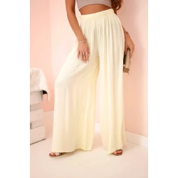 Sieviešu platās dzeltenās bikses Andi 