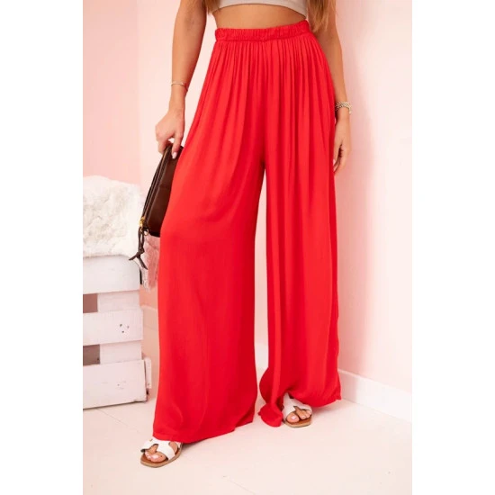 Sieviešu platās sarkanās bikses Andi 32040