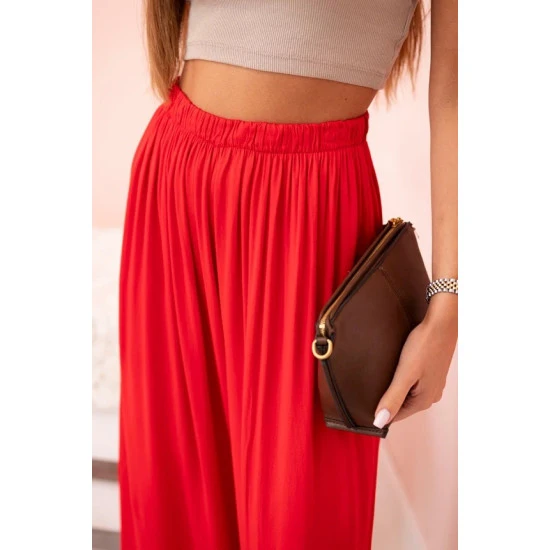 Sieviešu platās sarkanās bikses Andi 32040