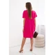 Rozā kleita ar kabatām un kulonu Deli 28766