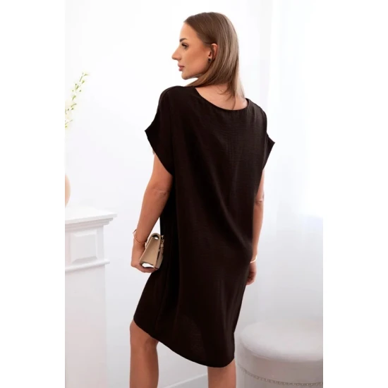 Brūna kleita ar kabatām Safira 32699