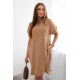 Gaiši brūna kleita ar kabatām Safira 28351
