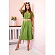 Women's green dress with belt Amber 31171