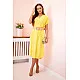 Women's yellow dress with belt Amber 29340