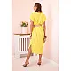 Women's yellow dress with belt Amber 29340