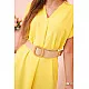 Women's yellow dress with belt Amber 29340