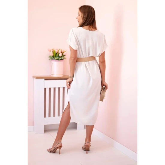 Sieviešu brūna kleita ar jostu Amber 23999