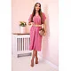Women's dark pink dress with belt Amber 24138