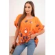 Sieviešu oranžs krekls ar ziediem Limon 32060