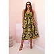 Naisten vaalea khaki mekko olkaimilla Colby Colby 32673