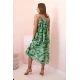 Sieviešu zaļa kleita ar plecu siksniņām Colby 32667
