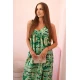 Sieviešu zaļa kleita ar plecu siksniņām Colby 32667