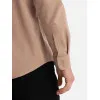Vīriešu gaiši brūns krekls Arlas V7 OM-SHCS-0134