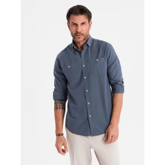 Vīriešu zils krekls Arlas V4 OM-SHCS-0134