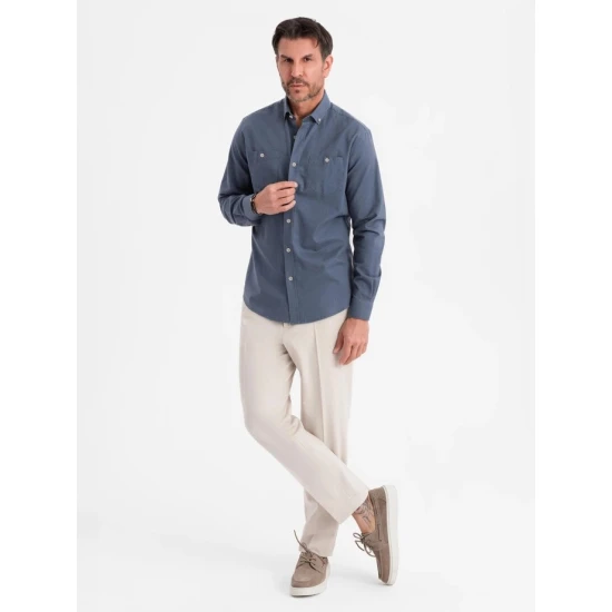 Vīriešu zils krekls Arlas V4 OM-SHCS-0134