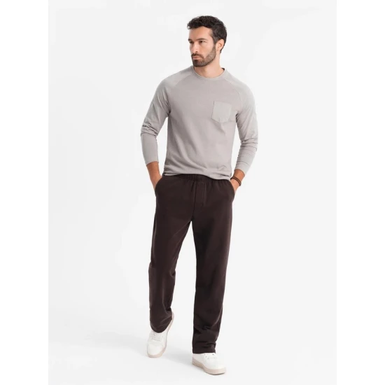 Vīriešu pelēks krekls ar garām piedurknēm Doug V7 OM-LSCL-0109