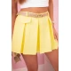 Plisēti svārki-šorti dzeltenā krāsā Arnita 32105