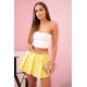 Plisēti svārki-šorti dzeltenā krāsā Arnita 32105