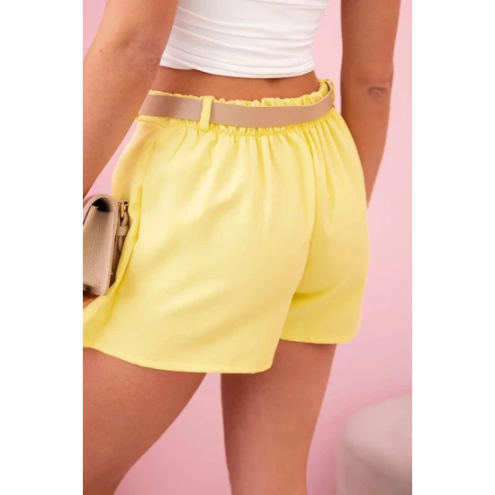 Plisēti svārki-šorti dzeltenā krāsā Arnita 32105