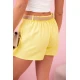 Plisēti svārki-šorti dzeltenā krāsā Arnita 32105