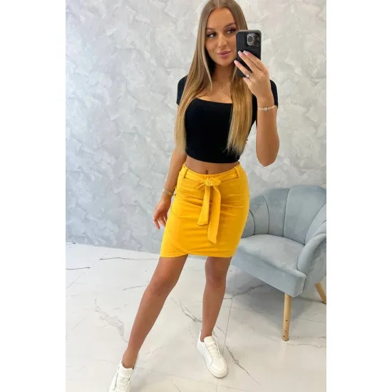 Women's yellow envelope skirt Bost 15201