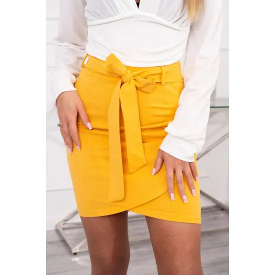 Women's yellow envelope skirt Bost 15201