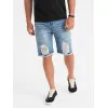 Vīriešu gaiši zili džinsa šorti Urban V2 OM-SRDS-0157