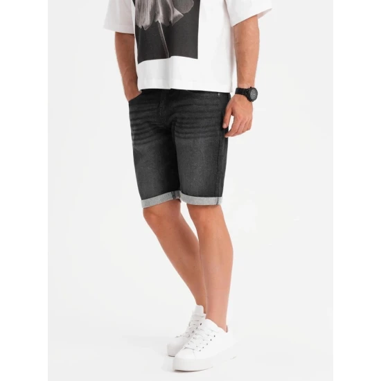 Vīriešu melni džinsa šorti Ragat Īsfilmas | Tilti