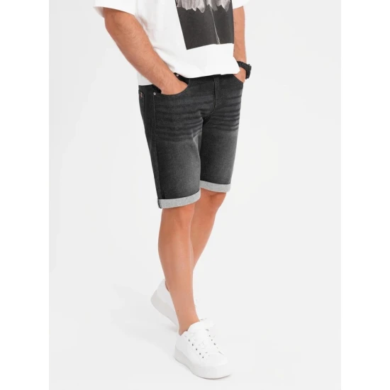 Vīriešu melni džinsa šorti Ragat Īsfilmas | Tilti