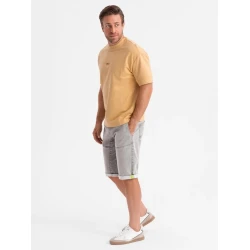 Vīriešu pelēkie džinsa šorti Makal