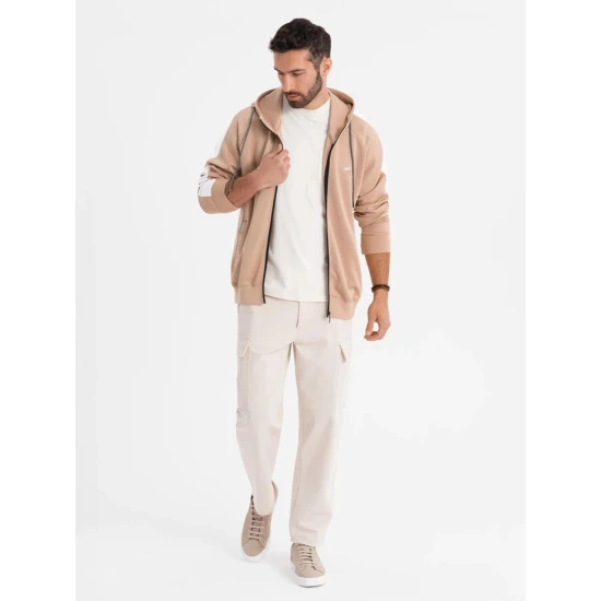 Vīriešu brūns džemperis Dan V4 OM-SSZP-0210