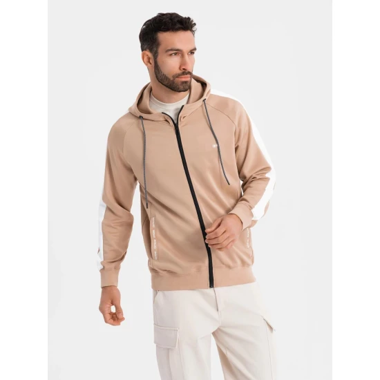 Vīriešu brūns džemperis Dan V4 OM-SSZP-0210