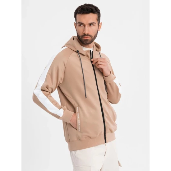 Vīriešu brūns džemperis Dan V4 OM-SSZP-0210