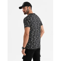 Vīriešu melns autentisks T-krekls