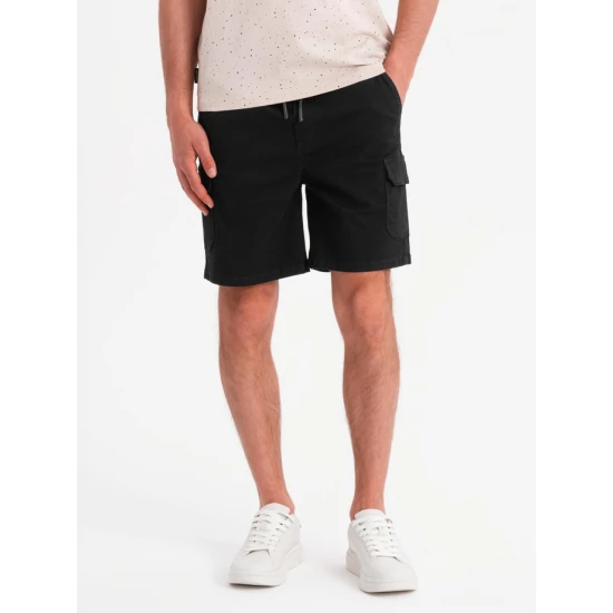 Vīriešu melni šorti Aron V4 OM-SRCG-0190